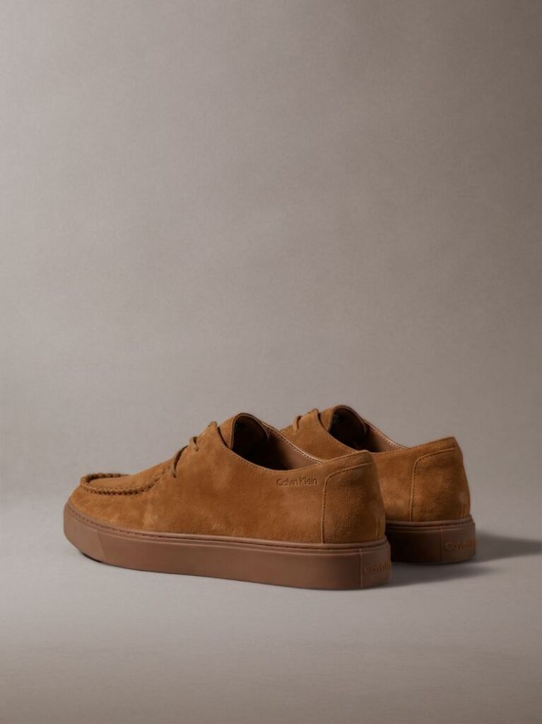 Brown Suede Hybrid Cupsole Lace-Up Shoes  Men