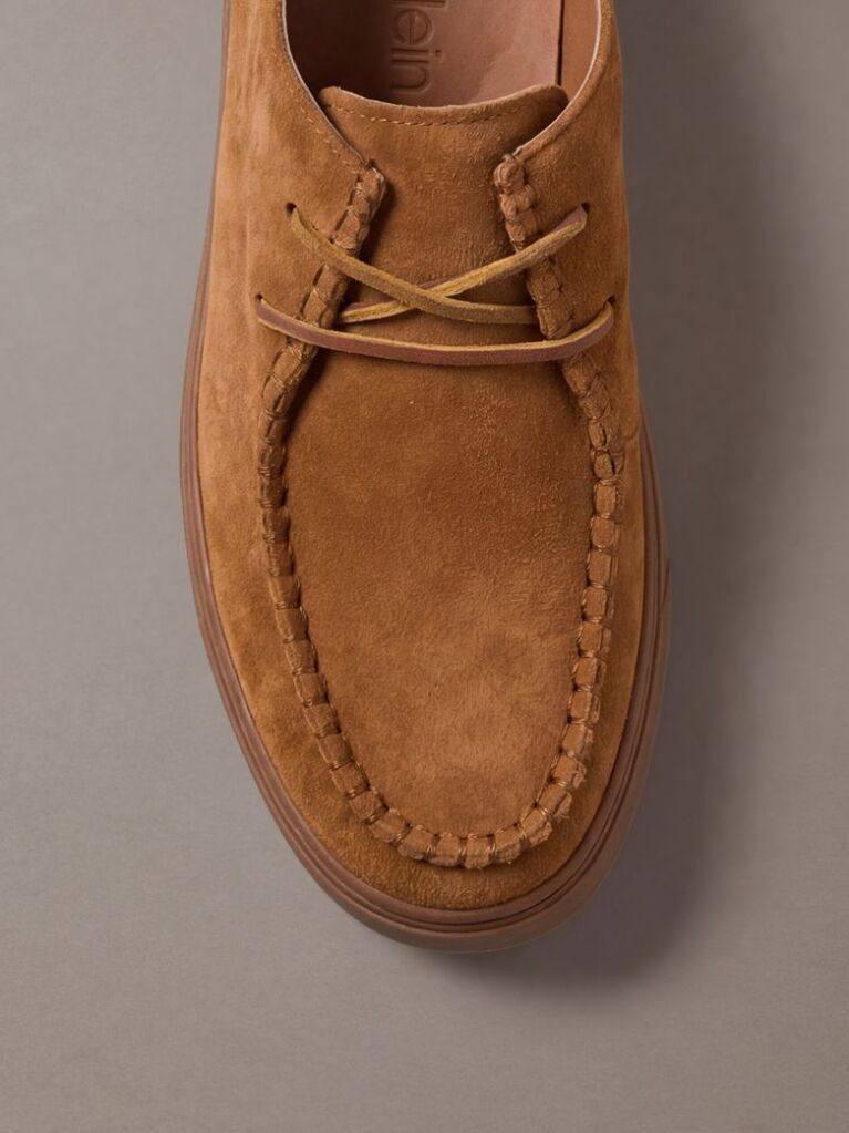 Brown Suede Hybrid Cupsole Lace-Up Shoes  Men