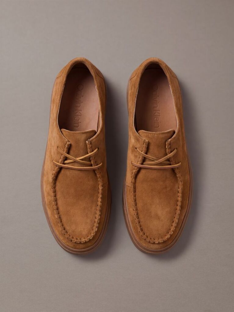 Brown Suede Hybrid Cupsole Lace-Up Shoes  Men
