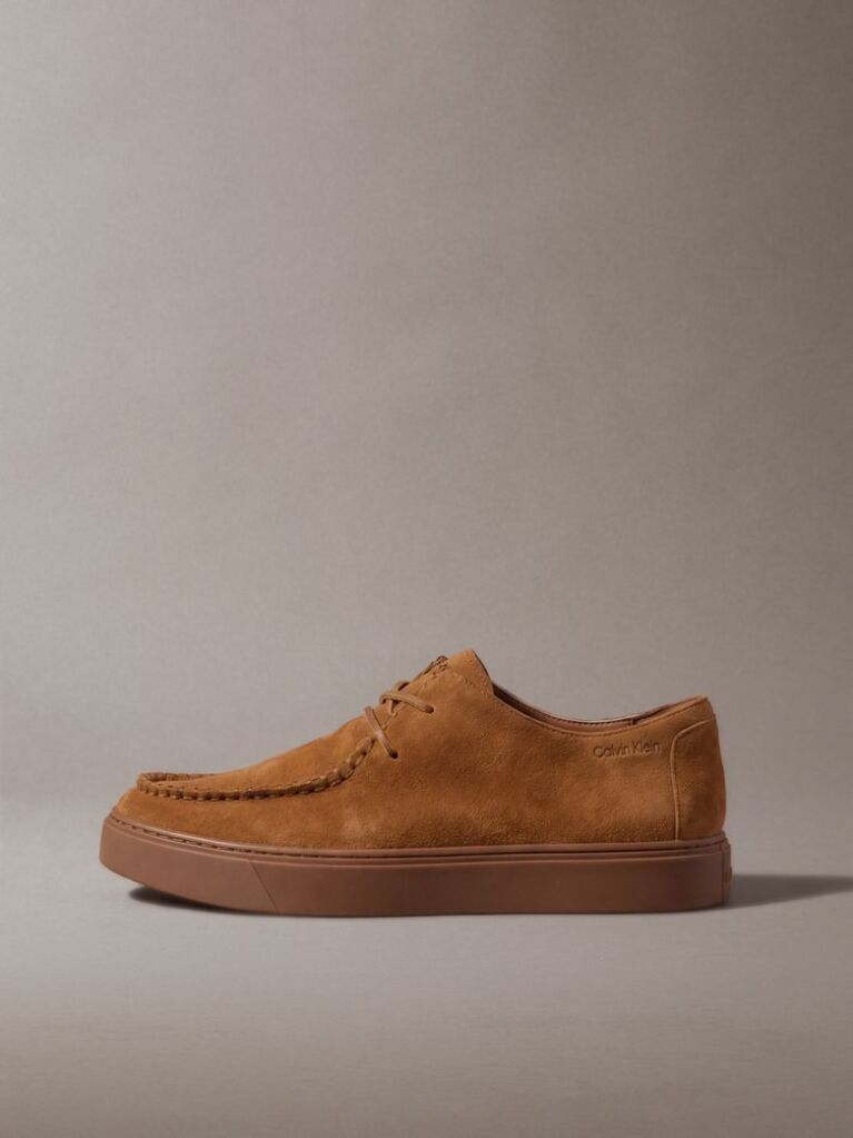 Brown Suede Hybrid Cupsole Lace-Up Shoes  Men