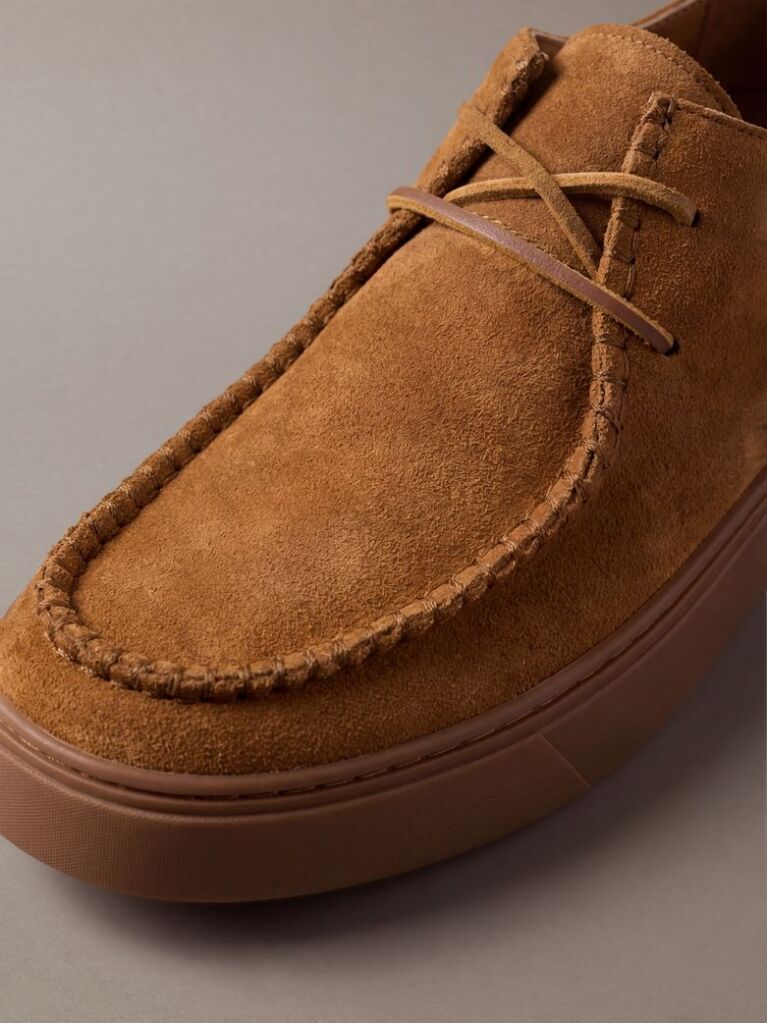 Brown Suede Hybrid Cupsole Lace-Up Shoes  Men