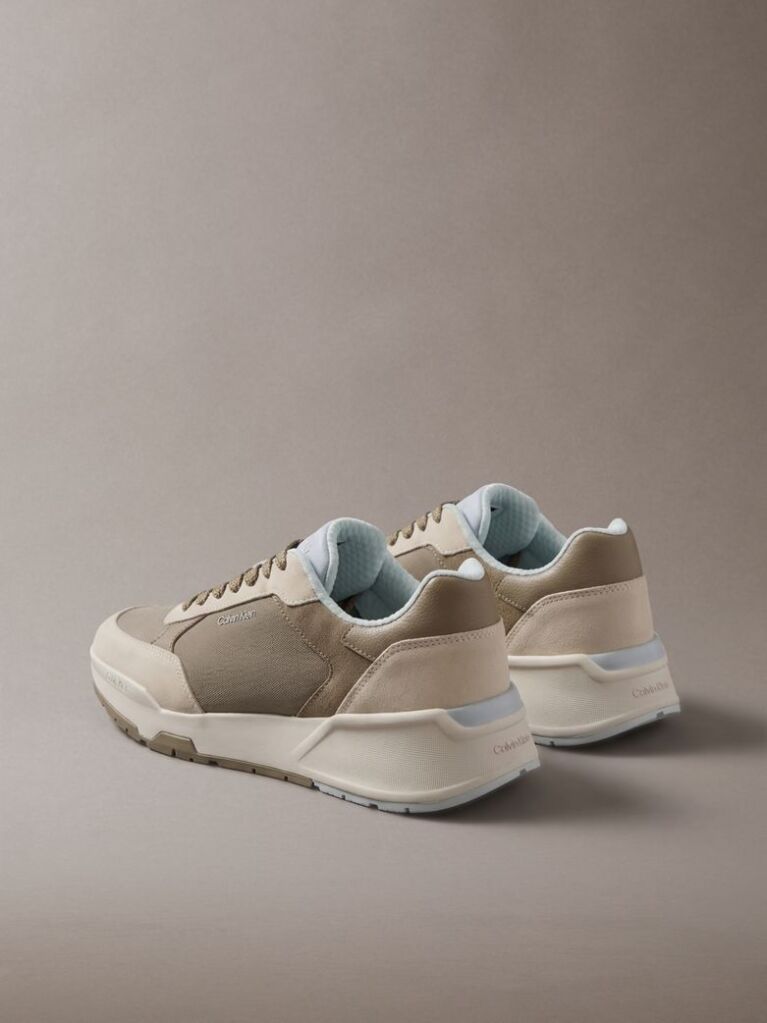 Καφέ Δερμάτινα Chunky Dad Sneakers  Άνδρας