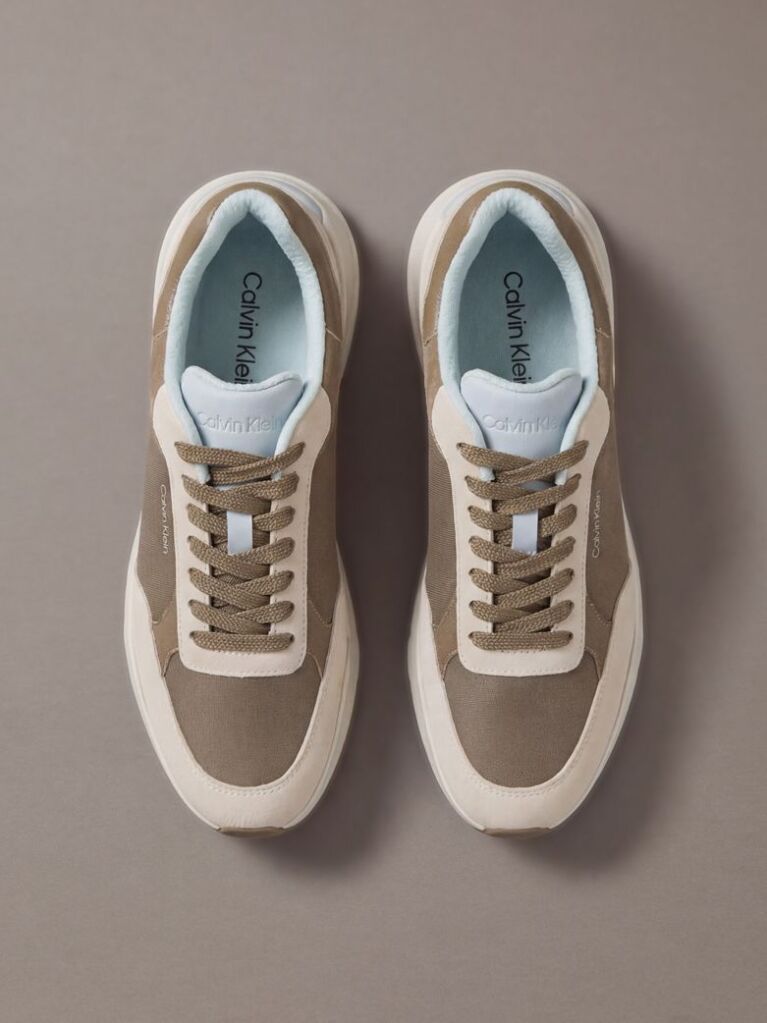 Καφέ Δερμάτινα Chunky Dad Sneakers  Άνδρας