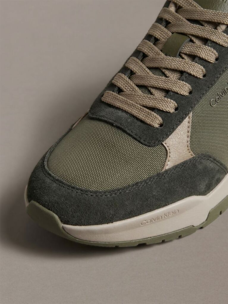 Πράσινο Δερμάτινα Chunky Dad Sneakers  Άνδρας