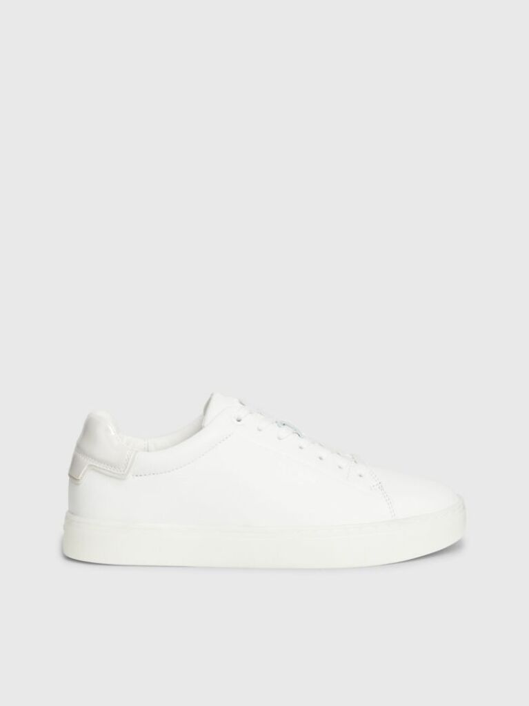 White Cupsole Lace Up Sneakers  Women