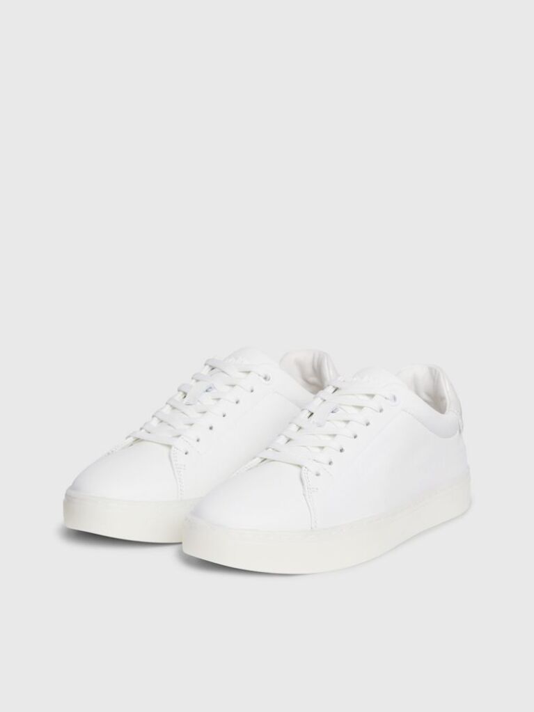 White Cupsole Lace Up Sneakers  Women