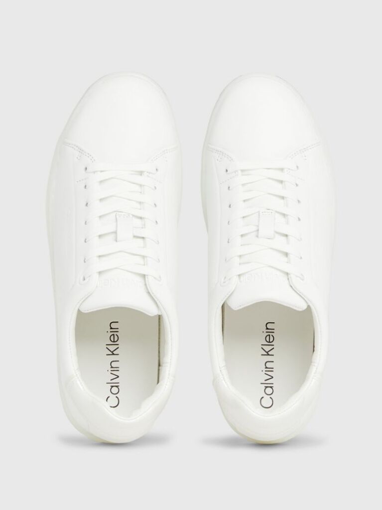 White Cupsole Lace Up Sneakers  Women