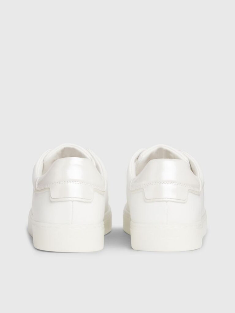 White Cupsole Lace Up Sneakers  Women