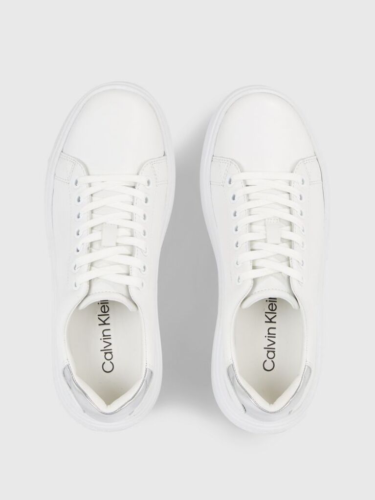 White Leather Trainers  Women