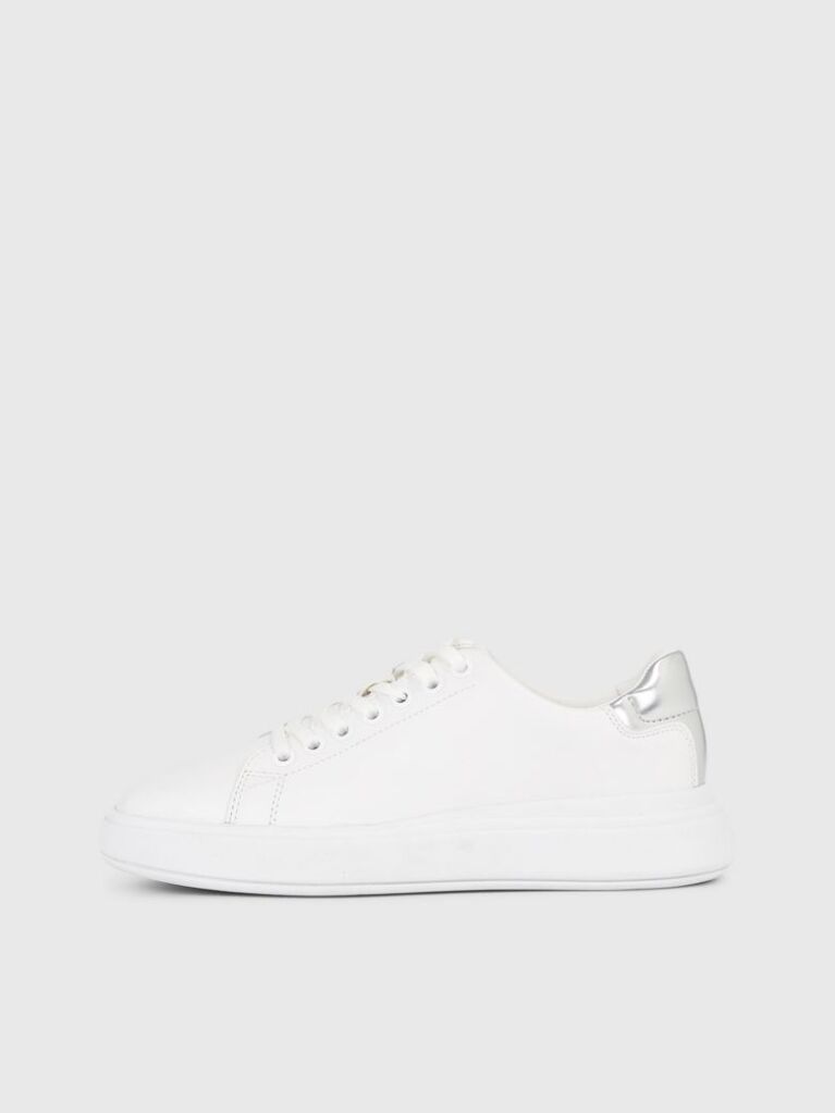 White Leather Trainers  Women