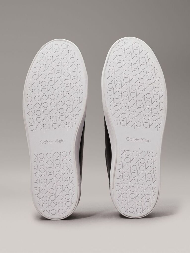 Black Leather Trainers  Women