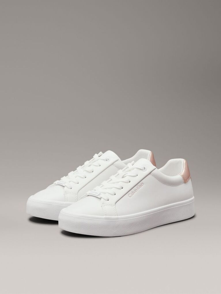 White Leather Trainers  Women