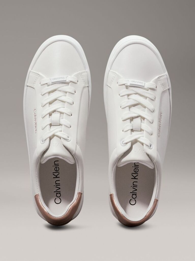 White Leather Trainers  Women