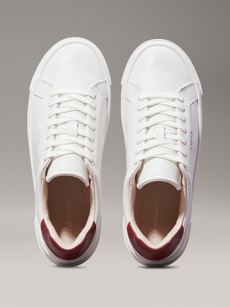 White Leather Trainers  Women