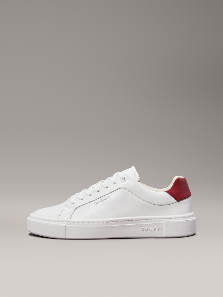 White Leather Trainers  Women