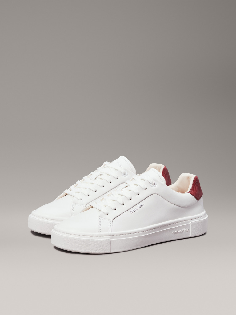 White Leather Trainers  Women