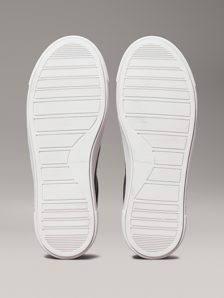 Black Leather Trainers  Women