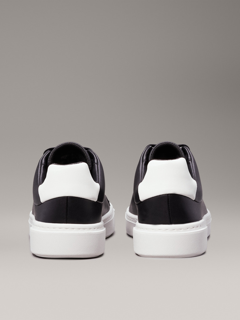 Black Leather Trainers  Women