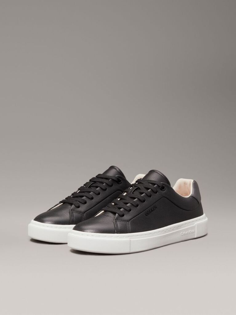 Μαύρο Δερμάτινα Sneakers  Γυναίκα