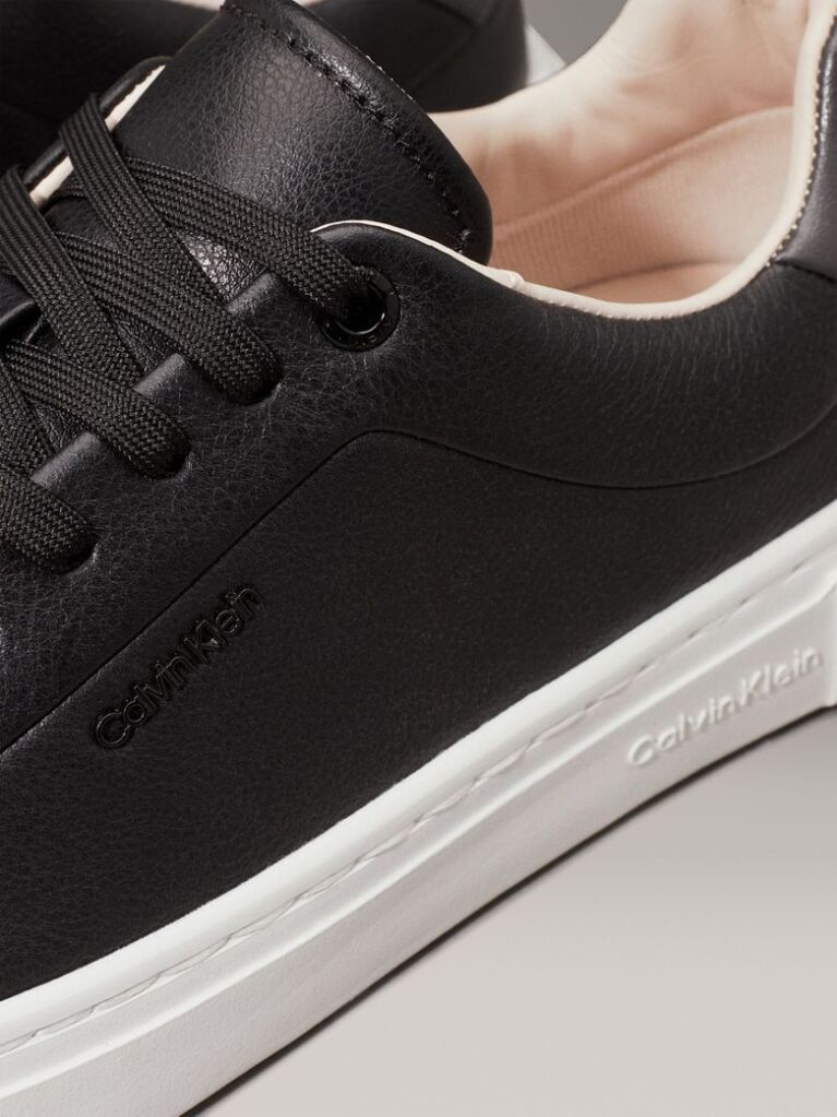 Μαύρο Δερμάτινα Sneakers  Γυναίκα