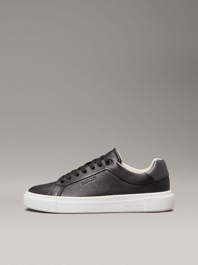 Μαύρο Δερμάτινα Sneakers  Γυναίκα