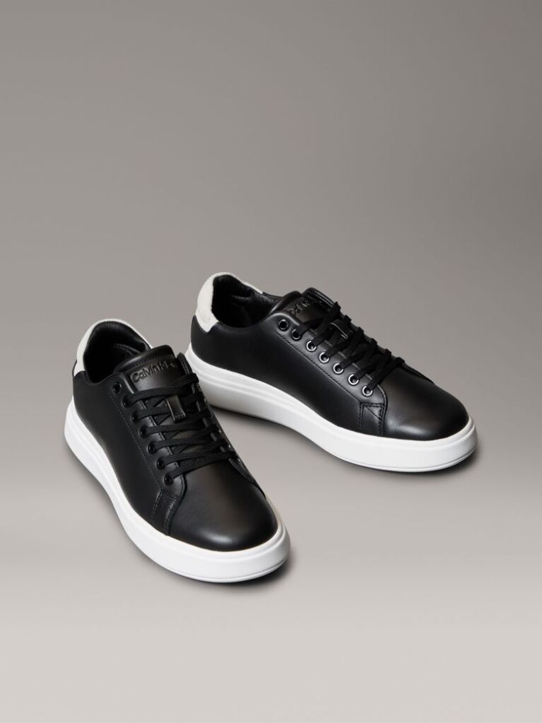 Μαύρο Δερμάτινα Sneakers  Γυναίκα
