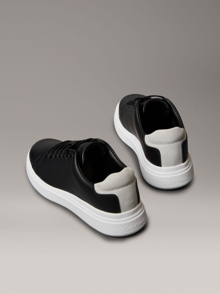 Μαύρο Δερμάτινα Sneakers  Γυναίκα