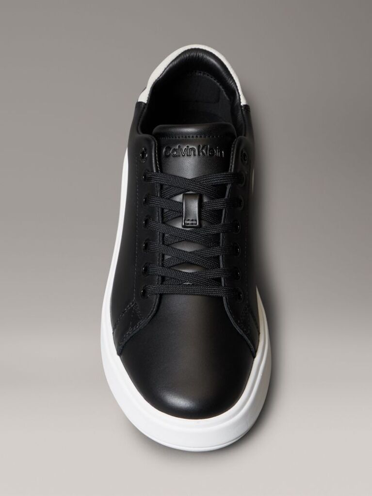 Μαύρο Δερμάτινα Sneakers  Γυναίκα