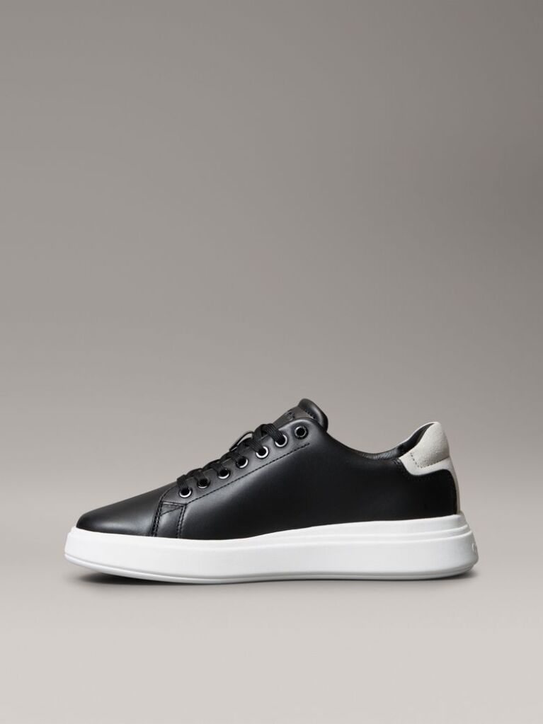 Μαύρο Δερμάτινα Sneakers  Γυναίκα