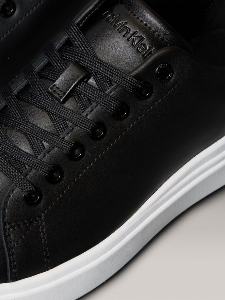 Μαύρο Δερμάτινα Sneakers  Γυναίκα
