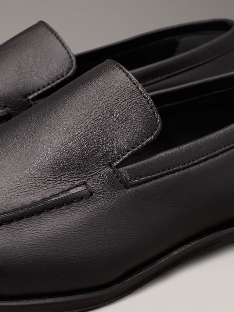 Μαύρο Δερμάτινα Τετράγωνα Loafers  Γυναίκα