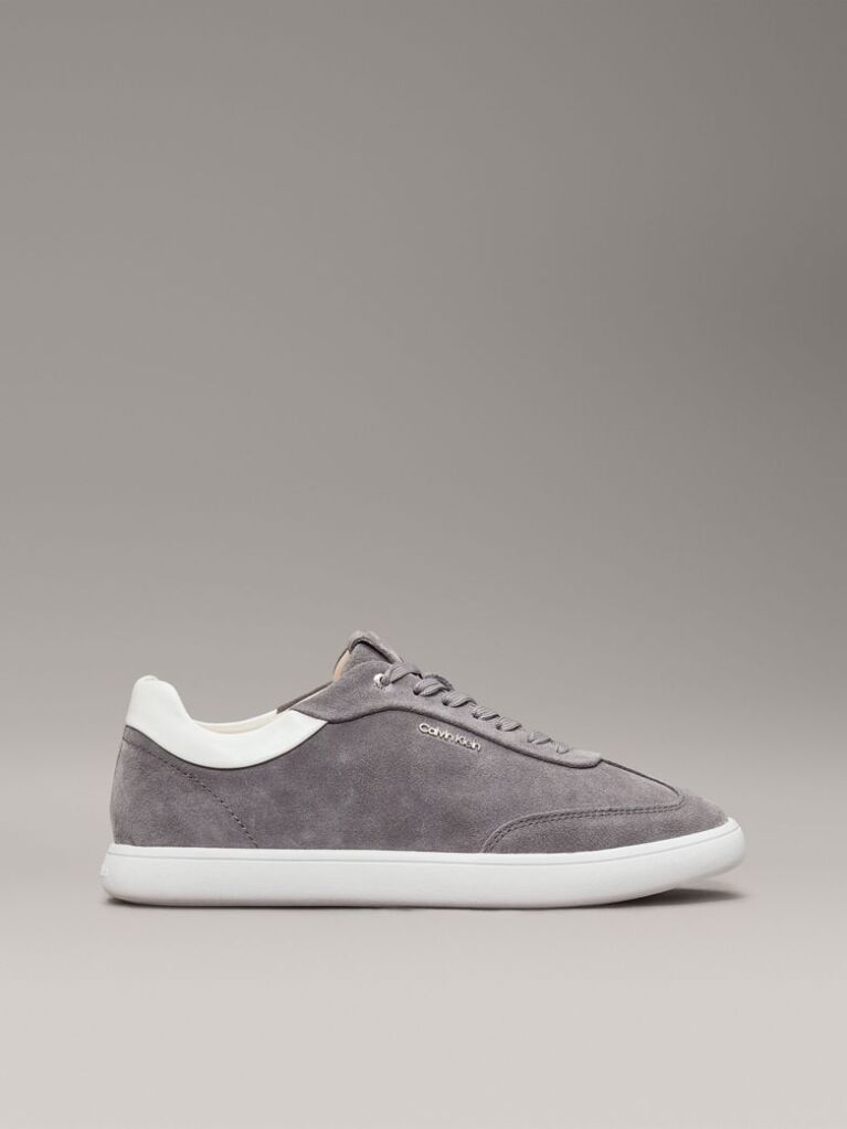 Grey Suede Low Profile Trainers  Women