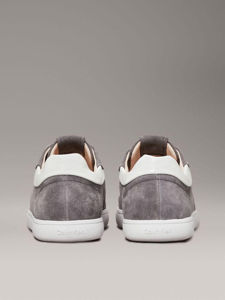 Grey Suede Low Profile Trainers  Women