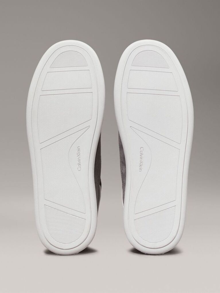 Grey Suede Low Profile Trainers  Women