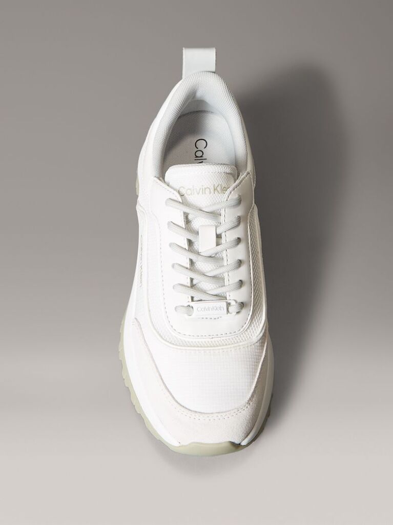 White Leather Runner Trainers  Women