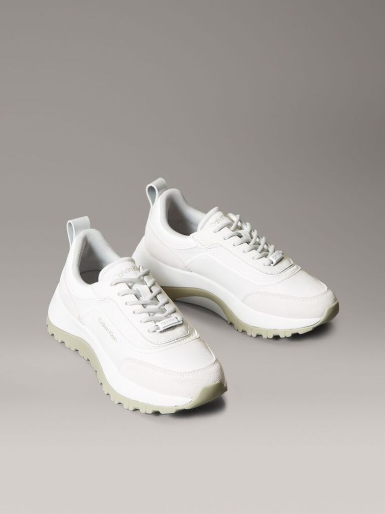 White Leather Runner Trainers  Women