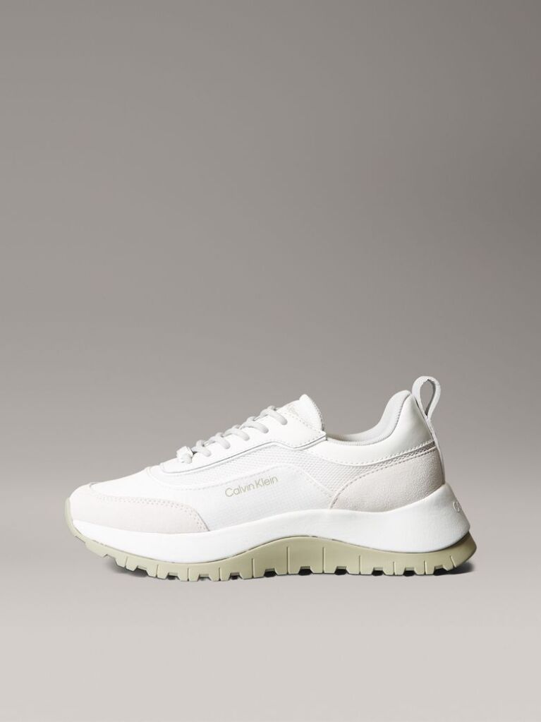 White Leather Runner Trainers  Women
