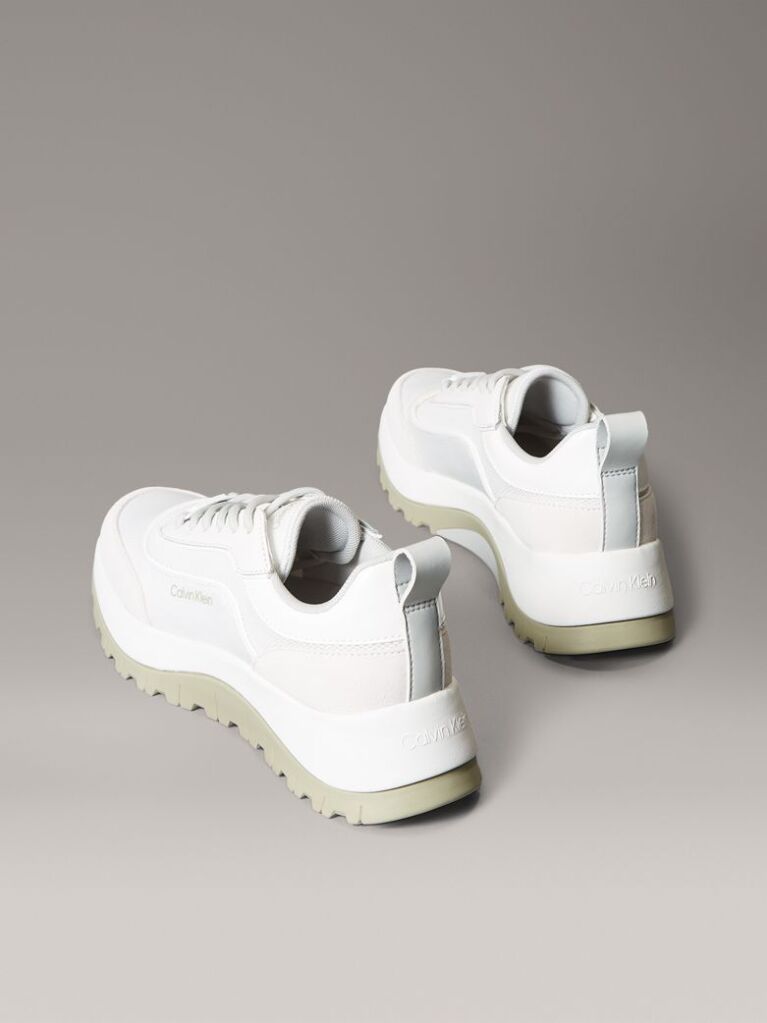 White Leather Runner Trainers  Women