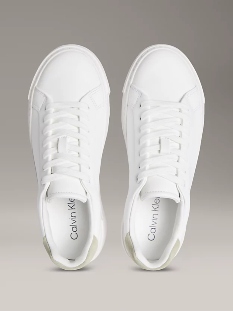 White Leather Platform trainers  Women