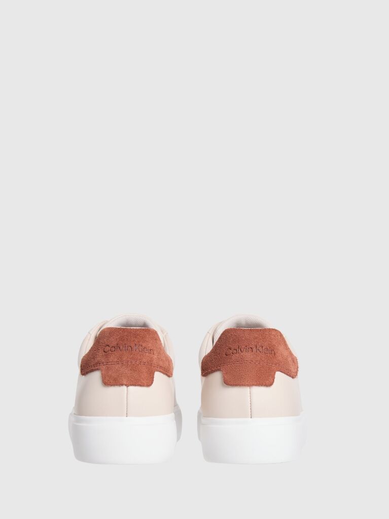 Μπεζ Δερμάτινα Sneakers  Γυναίκα
