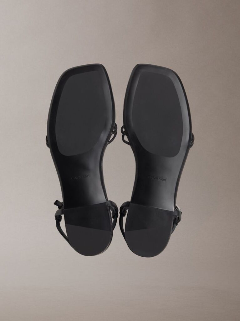 Black Amira - Square Toe Flat Sandals  Women
