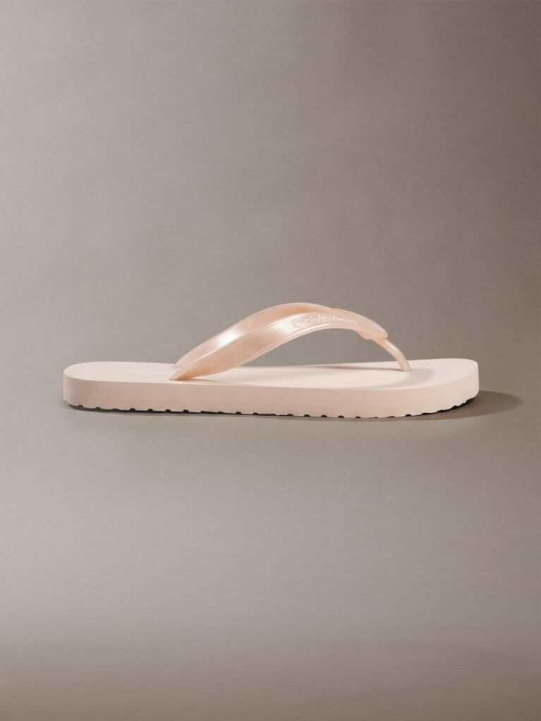 Ροζ Arwa - Μεταλλικά Περλέ Flip Flops  Γυναίκα