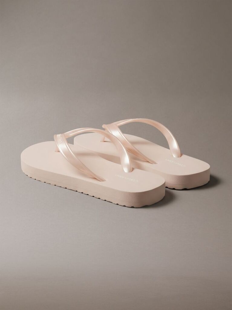 Ροζ Arwa - Μεταλλικά Περλέ Flip Flops  Γυναίκα