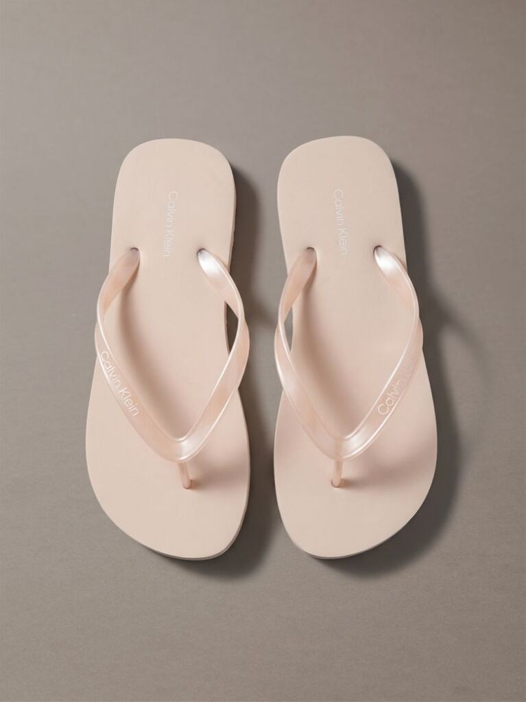 Ροζ Arwa - Μεταλλικά Περλέ Flip Flops  Γυναίκα