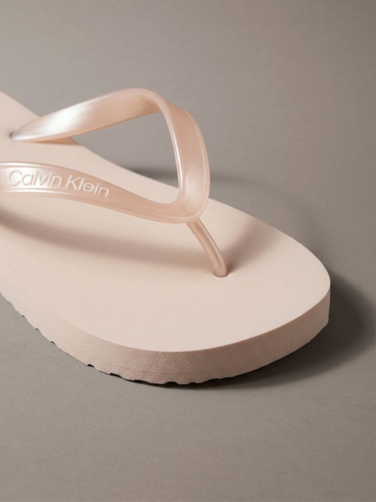 Ροζ Arwa - Μεταλλικά Περλέ Flip Flops  Γυναίκα