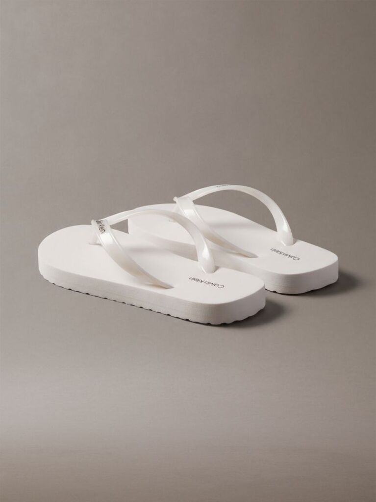 Λευκό Arwa - Μεταλλικά Περλέ Flip Flops  Γυναίκα