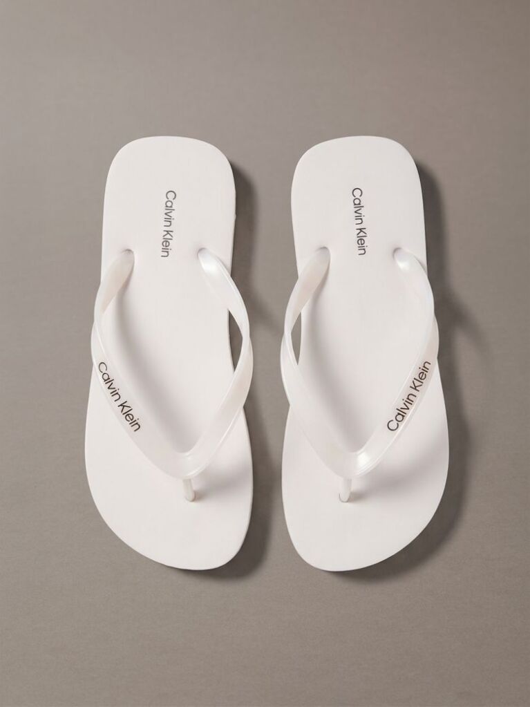 Λευκό Arwa - Μεταλλικά Περλέ Flip Flops  Γυναίκα