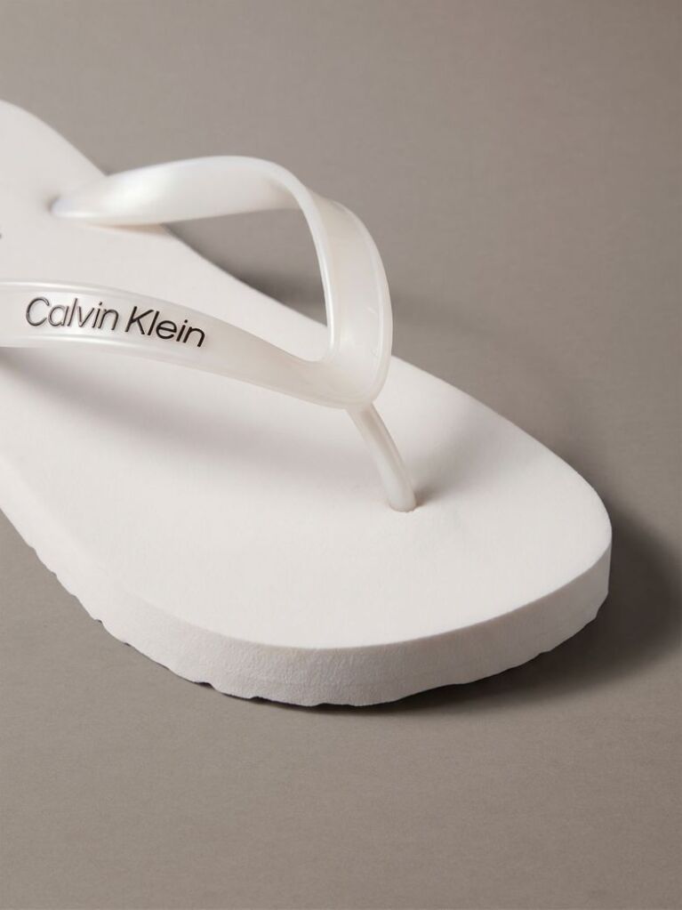 Λευκό Arwa - Μεταλλικά Περλέ Flip Flops  Γυναίκα
