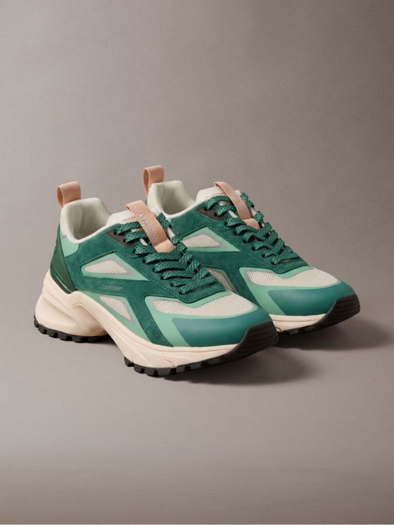 Πράσινο Sneakers Από Πλεκτό Δίχτυ  Γυναίκα
