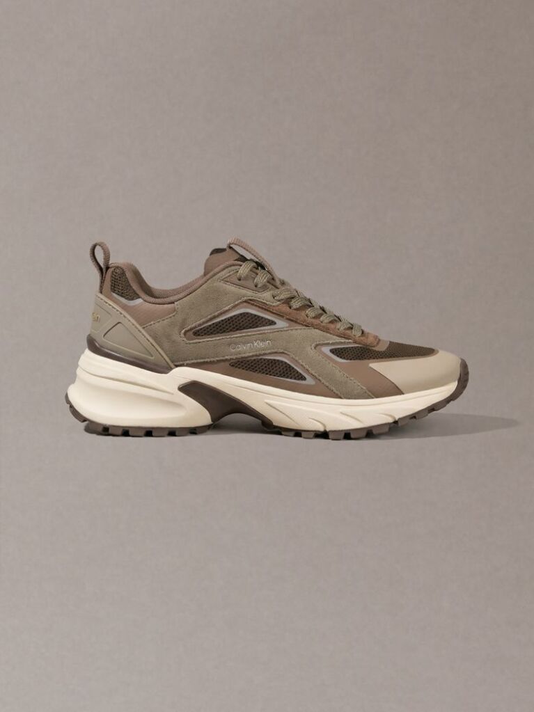 Brown Knit Mesh Runner Trainers  Women